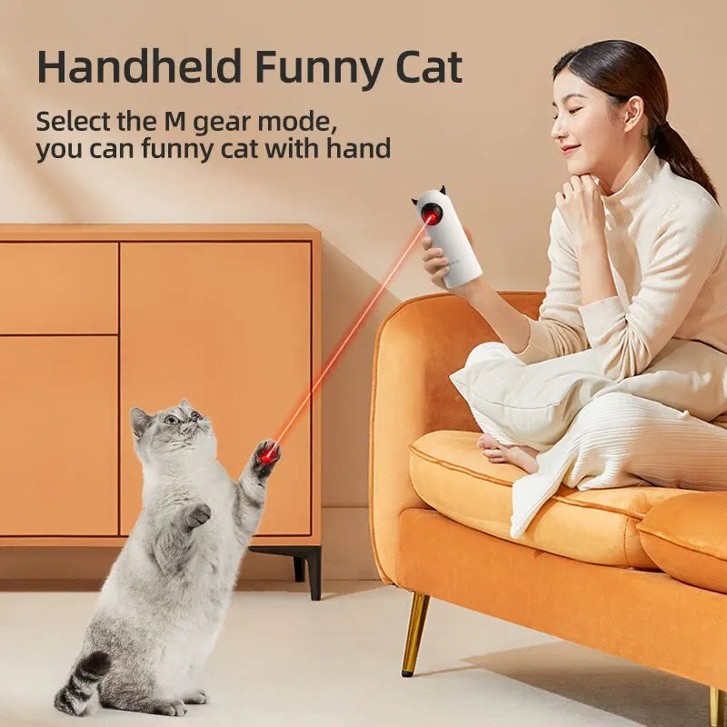 Interactive Smart Laser Toy for Cats | Automatic LED Teaser, Fun for Dogs Too!