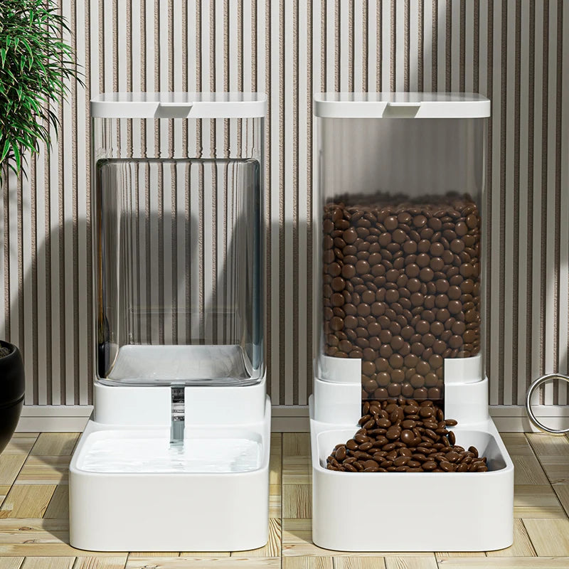 Automatic Pet Water and Food Station | Convenient Feeder for Dogs and Cats