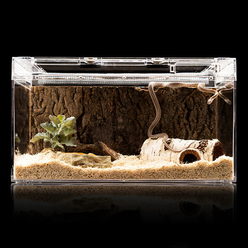 Natural Bark Resin Reptile Hideout | Large Cave Shelter for Habitat Decor