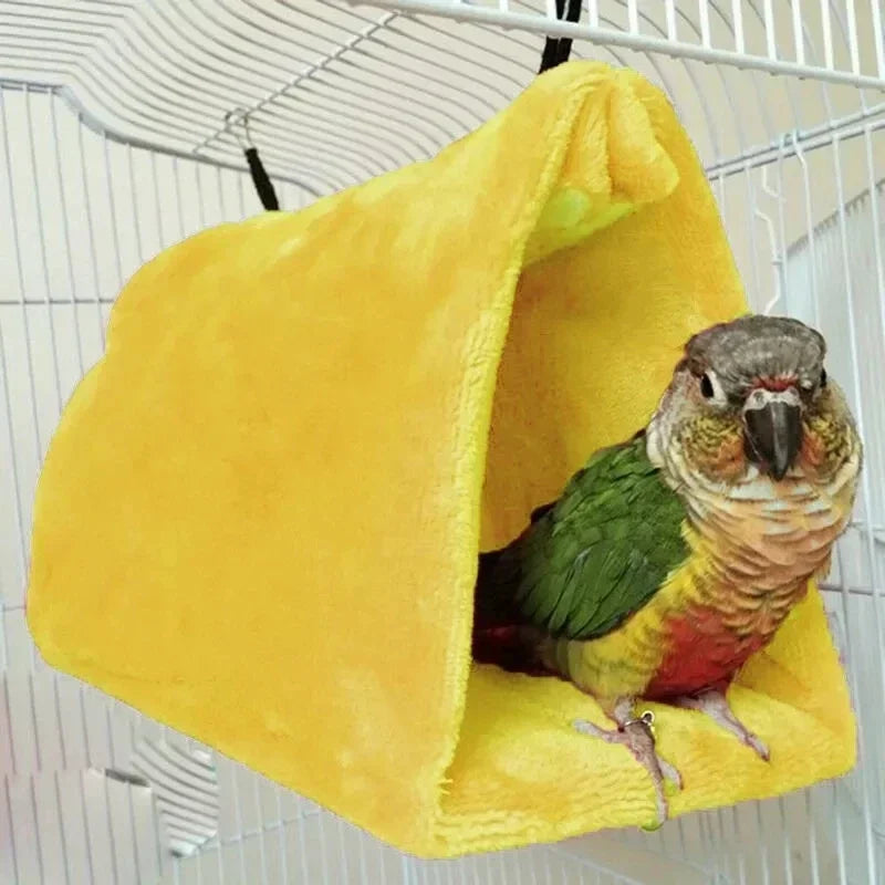 Cozy Bird Hammock Tent Bed | Warm Sleeping Haven & Cage Decor for Parrots and Birds