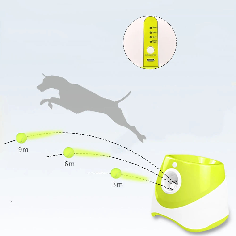 Automatic Dog Tennis Ball Launcher - Interactive Pet Toy for Endless Fetch Fun