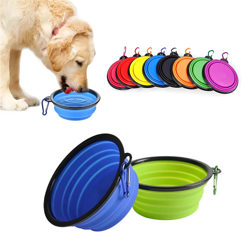 Portable Pet Adventure Bowl - Collapsible Silicone Travel Feeder