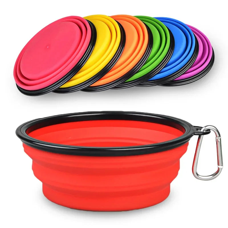 Portable Pet Adventure Bowl - Collapsible Silicone Travel Feeder