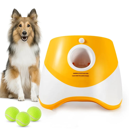 Automatic Dog Tennis Ball Launcher - Interactive Pet Toy for Endless Fetch Fun